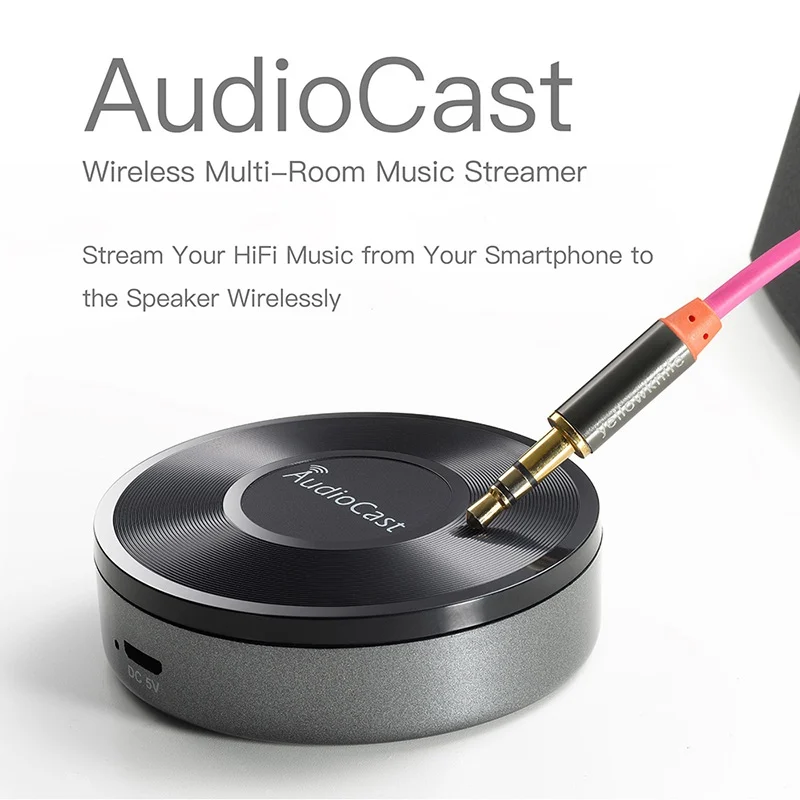 Wifi HiFi аудио динамик Spotify звук стример беспроводной аудио Cast M5 Airplay DLNA музыкальный ресивер iOS и Android Airmusic
