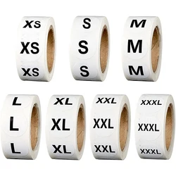 Étiquettes autocollantes colorées rondes de taille 1 pouce, 7 modèles, XS/S/M/L/XL/XXL, pour vêtements, chaussures, chapeau, sous vêtements, soutien gorge, nouveau, 500 pièces 