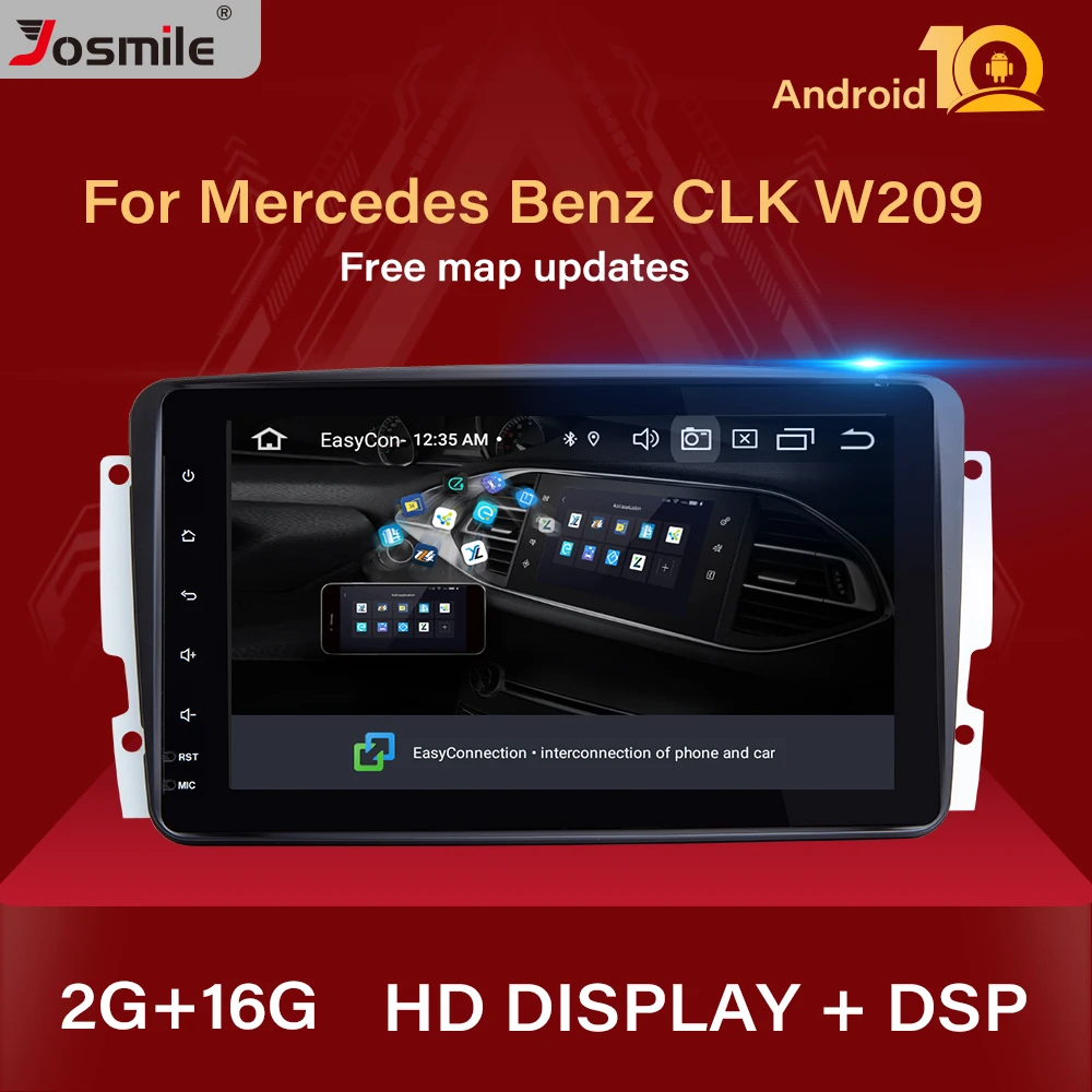 Автомобильный мультимедийный плеер IPS 2 din Android 10 для Mercedes Benz CLK W209 W203 W463 W208 радио