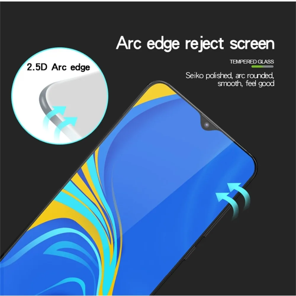 MOFI для Galaxy A30/A40/A50 смартфон Закаленное стекло пленка 9H 2.5D Полный экран протектор для Galaxy телефон экран Защита