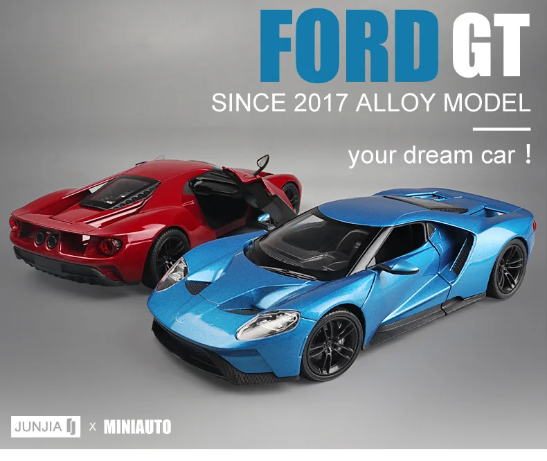 Горячая Kawei 1:24 Масштаб Ford GT спортивный автомобиль игрушечный автомобиль модель автомобиля имитация инерции Металл гоночный мальчик игрушка Коллекция украшения