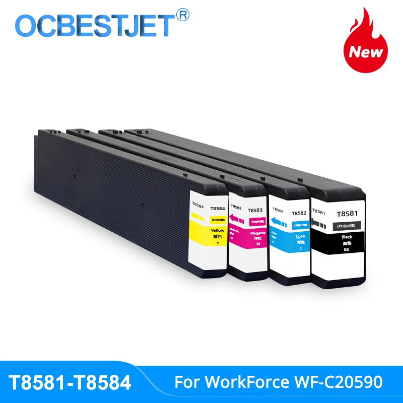 Совместимый картридж с чернилами T8581 T8584 пигментными для Epson трудопредприятия WF