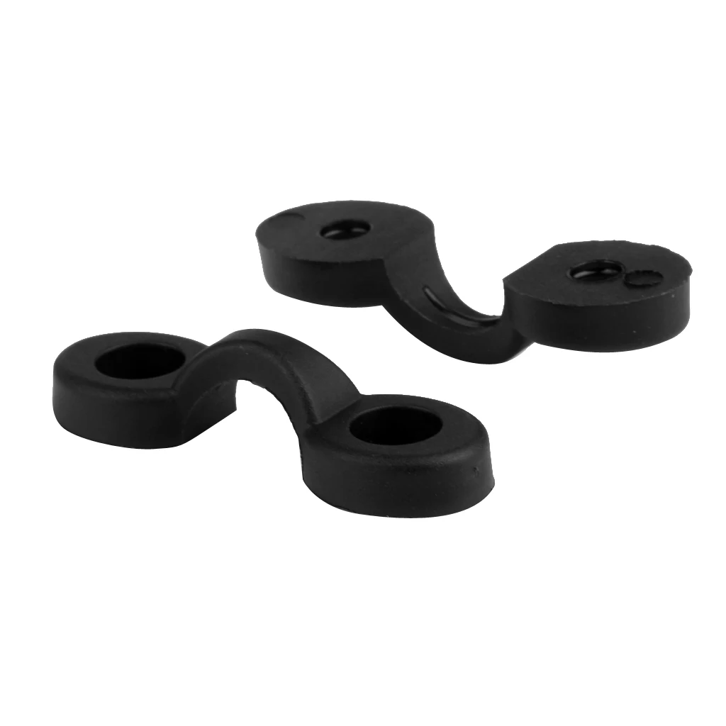 24pcs Pad Eye Tie Down Каяк Лодка каноэ палубные петли черный нейлон петли аппаратные средства