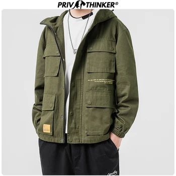 

Privathinker Men Spring Black Japanese Hip Hop Jackets 2020 Mens Hooded Pockets Jacket Male Loose Streetwear Zipper Coat Clothes