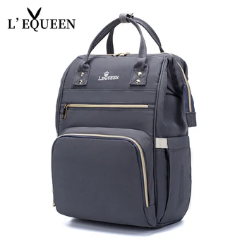 

LEQUEEN Diaper Bag Mummy Daddy Backpack Baby Stroller Bag Waterproof Oxford Handbag Nursing Nappy Maternity Bag Warmer Holder