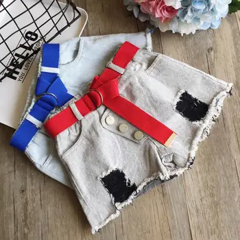 

Baby Girl Denim Shorts 2019 Summer New Children Infant Button Design Jean Pants Kids Wild Casual Holes Shorts Y909 With Belt