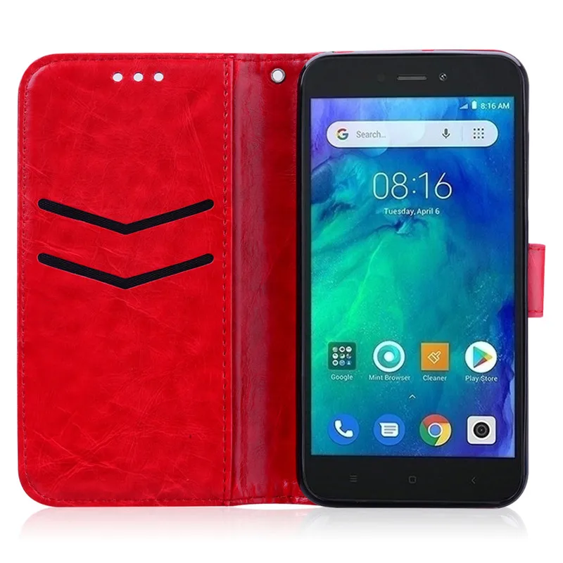 Флип-чехол для Xiaomi Redmi Go, чехол, роскошный защитный чехол-книжка для Xiaomi Redmi Go, чехол для телефона держатель для карт, бампер, чехол