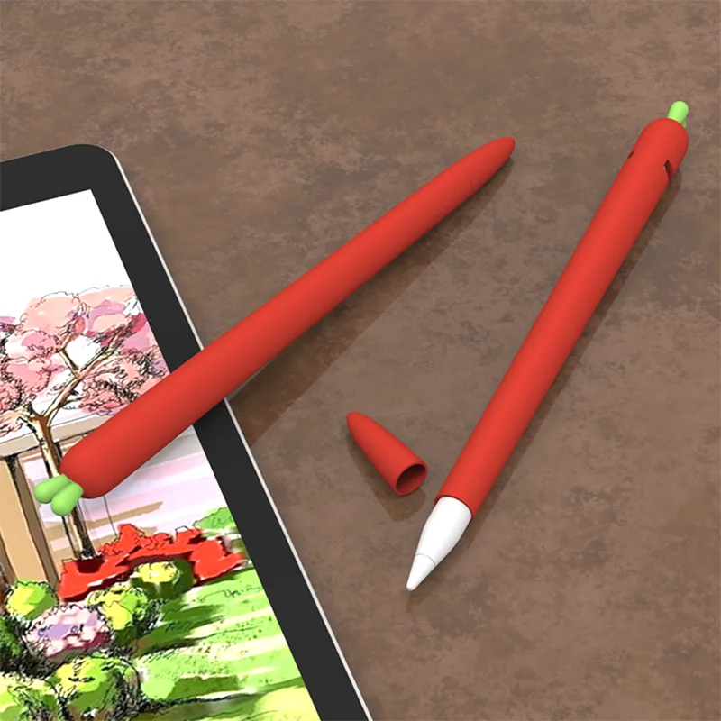 Милый силиконовый защитный чехол для карандашей с морковкой Apple Pencil Gen 2 1 iPad