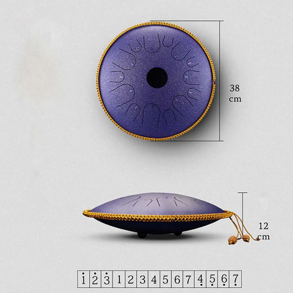 Модернизированный 14 дюймов Профессиональный 14 нот Handpan барабаны латунь Handrum+ сумка для переноски ручного барабана перкуссионные Музыкальные инструменты подарки