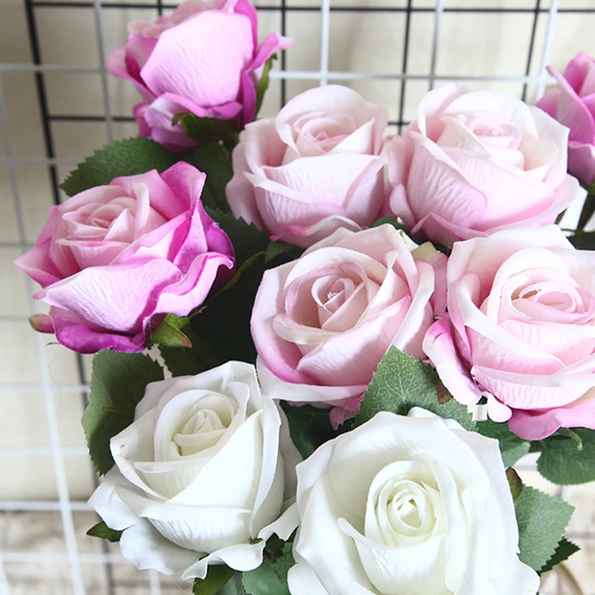 Artificial Flowers Silk Rose Long Branch Bouquet for Wedding Home Decoration Fake Plants DIY Wreath Supplies Accessories 5Pcs artificial plants,artificial flowers,artificial rose,artificial flower bouquet,artificial flower,artificial branches