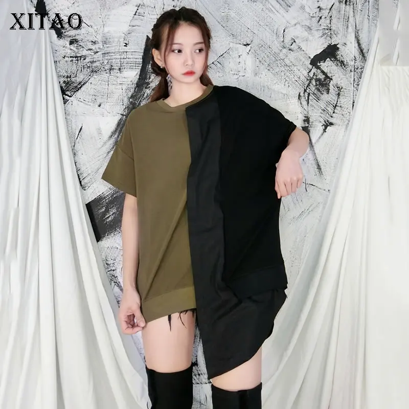 XITAO ложная футболка из двух частей хит цвет модная новинка Женская Весенняя