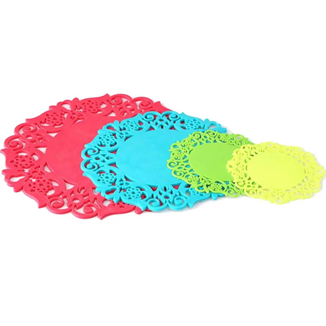 Цветочные полые силиконовые чаши коврик Нескользящие Potholder посуда чаша коврик пластина подставка под тарелку термостойкая прокладка чашка подставка для кружки