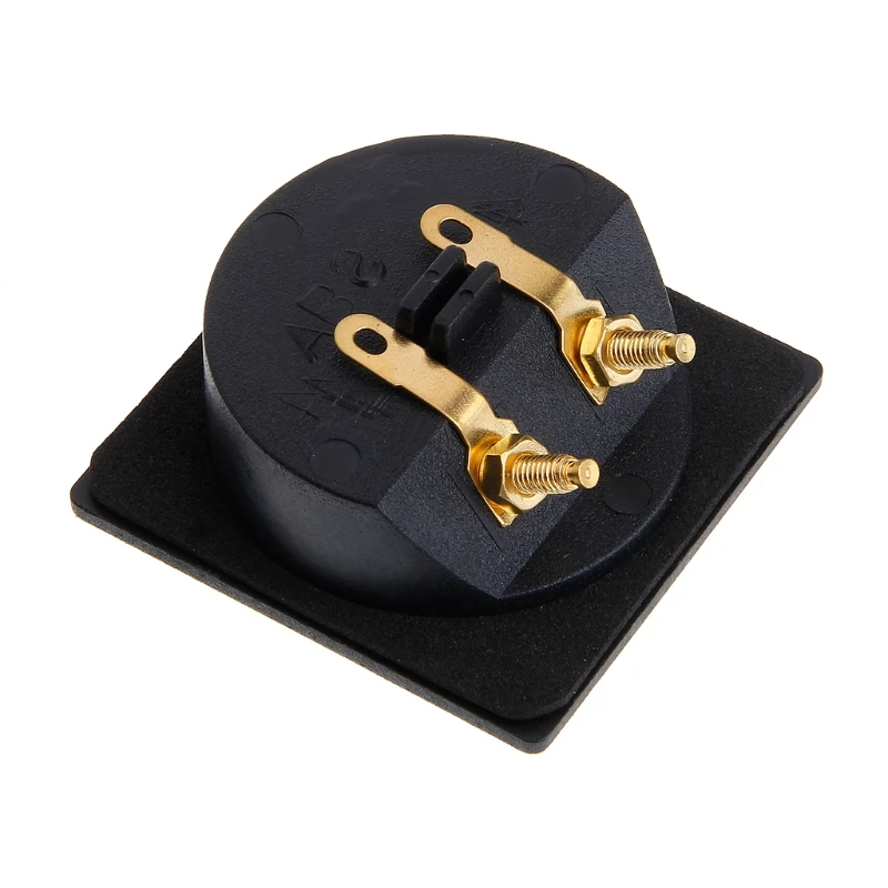 

Square Shape Double Binding Post Type Speaker Box Terminal Cup Black And Red