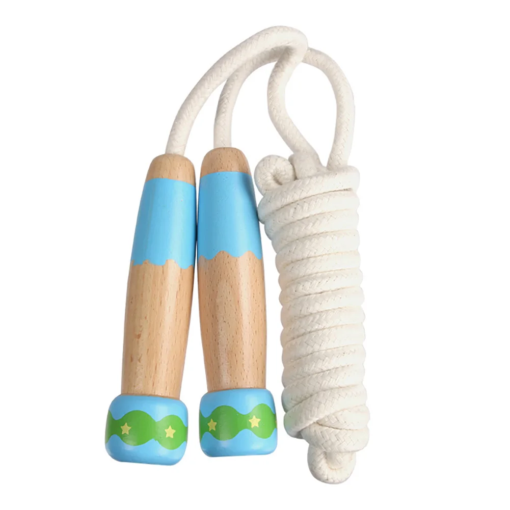 Открытый нетоксичный эластичный регулируемый безопасный Скакалка фитнес забавная эргономичная деревянная ручка для детей игрушка Спорт Скакалка