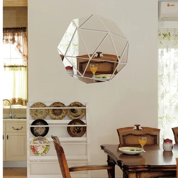

DIY Combination Spherical Mirror Sticker Fashion Acrylic Living Room Background Decoration jing zi tie