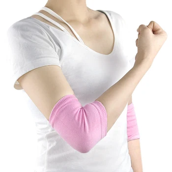 

2pcs Protector Guard Shield Exercise Wrist Protector Brace Moisturizing Gel Elbow Mats Skin Care Breathable Nursing Sleeves Pink