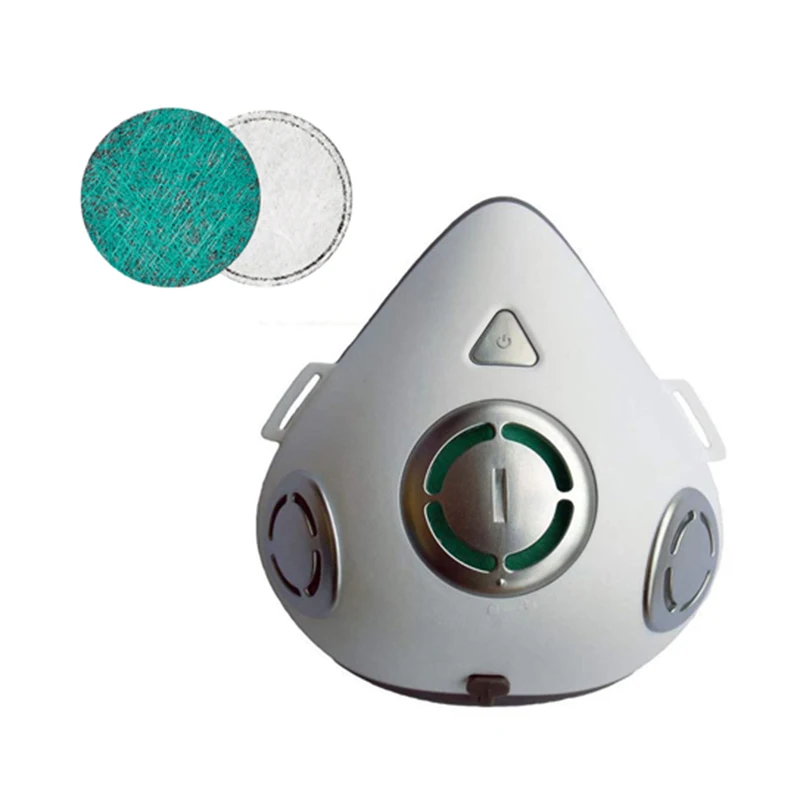

Intelligent Riding Breathing Valve Electric Mask Air Purifying Anti Dust Masks, Includes 40 Pcs Replacement Cottons