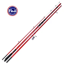4.25M Full Fuji Components 100-250g  3sections Superhard high carbon surf rod long casting beach far shot fishing rod