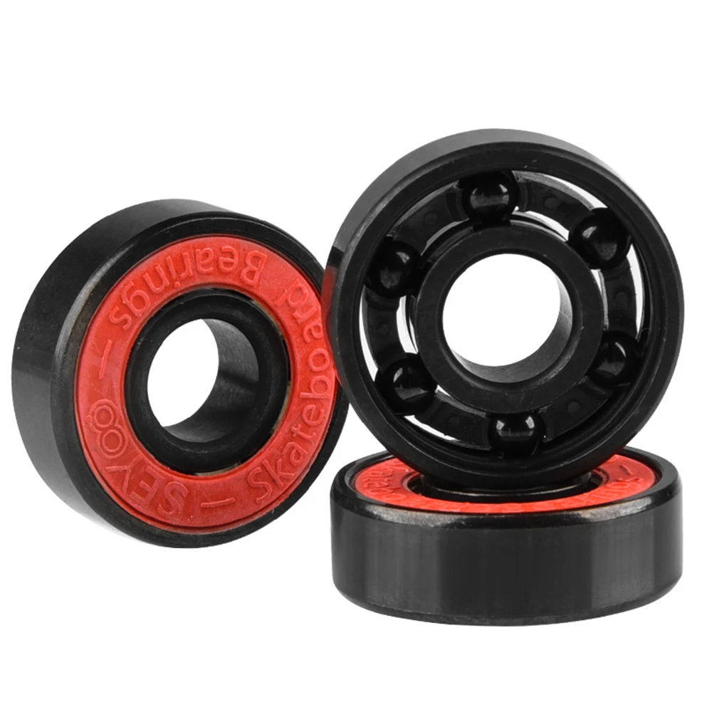 

Skateboard Bearing Wheels High Hardness 1pc Ceramic Alloy Inline Speed Black 608 Ball Bearing For Finger Spinner Wear Resistant