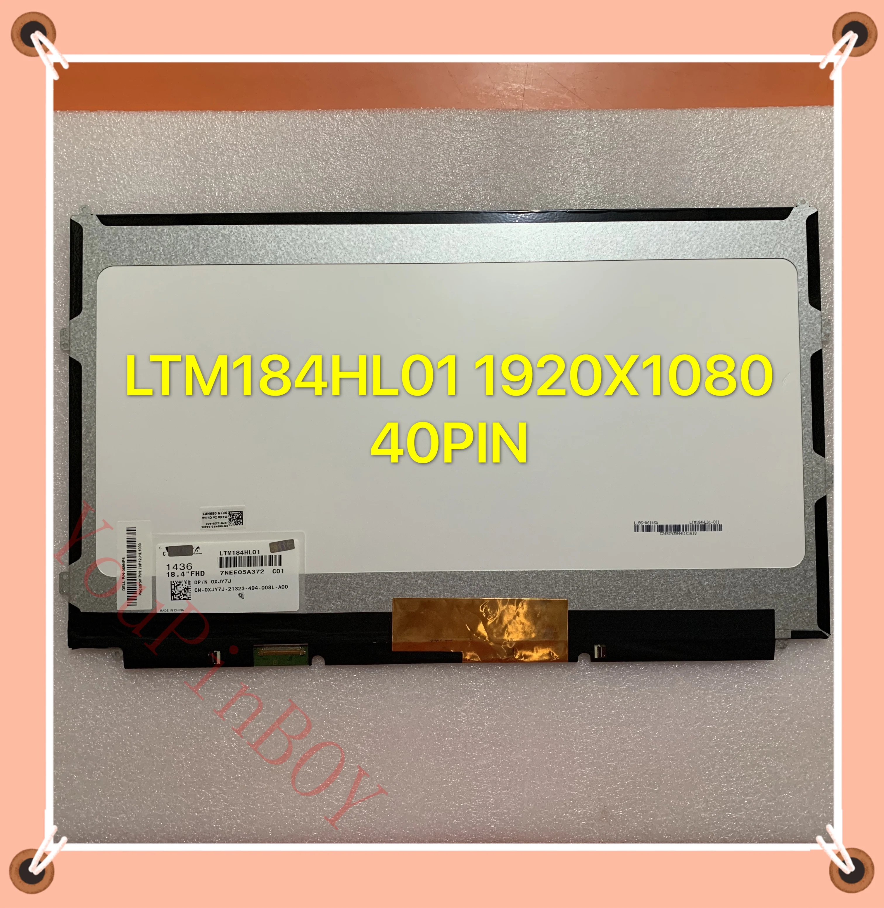 Оригинальный 18 4 &quotдюймовый ЖК-экран LTM184HL01 для MSI GT83VR 6RF GT80 2QC 2QE 2QD PLS SDC4C48 Dell M18X R1 R2 FHD