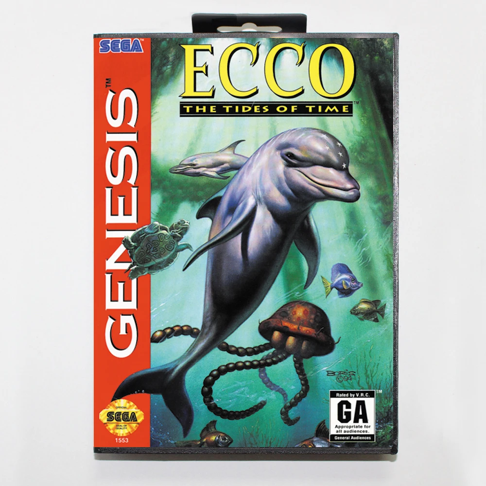 Ecco 2 время в коробке версия 16 бит MD игровая карта для sega MegaDrive sega Genesis системы