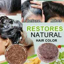 1pcs dei capelli oscuramento shampoo organico naturale balsamo e di riparazione veloce oscuramento