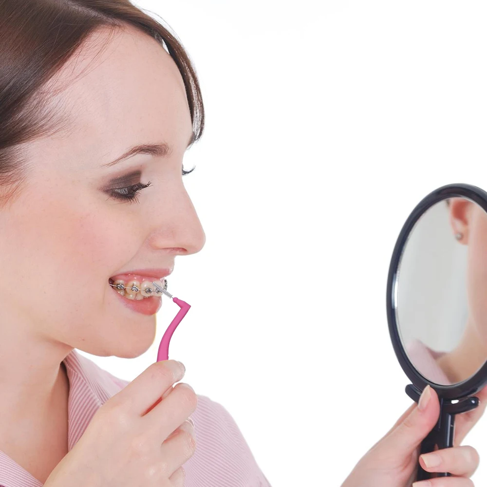20 шт Стоматологическая межзубная щётка зубочистки угловой межзубный ёршик задняя тонкая зубная щетка набор между зубной щеткой для чистки зубов Уход за полостью рта