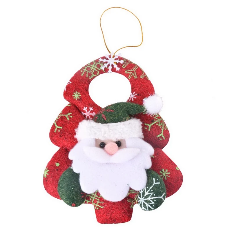 Санта-Клаус, лось, снеговик, украшения-игрушка, куклы, завесы на дверь, дерево, детский подарок, год, 15 см, Рождественское украшение для дома - Цвет: 14x11cm A