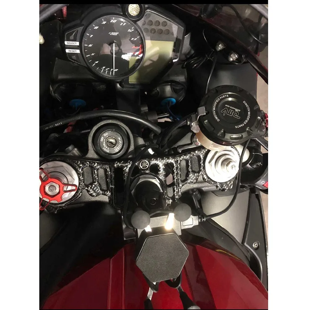 Мотоцикл углеродного волокна Топ Вилка протектор тройника для YAMAHA R1 YZFR1 2012 2013