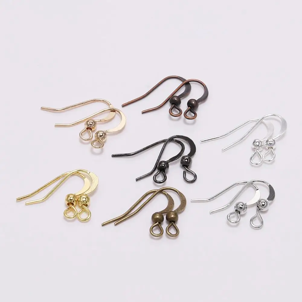 

100Pcs/lot 19*18mm Earrings Findings Earring Components Hooks Twist Gold Multicolor For DIY Jewelry Making Accessories