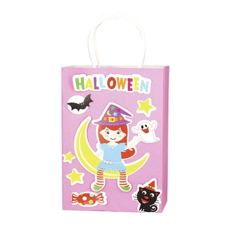 Halloween Treat Candy Bags Handmade Material Bag Craft DIY Supplies for Kids Children Party Decoration Baby child Toys Kid Gift - Цвет: B-B