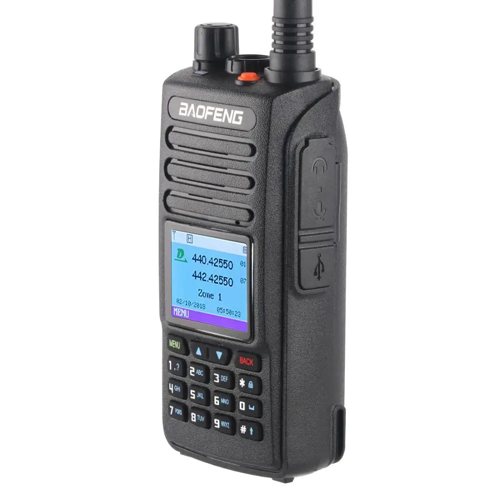Baofeng DMR DM-1702(gps) рация VHF UHF Двухдиапазонная 137-174& 400-470MHz Dual Time slot Tier 1& 2 цифровое радио