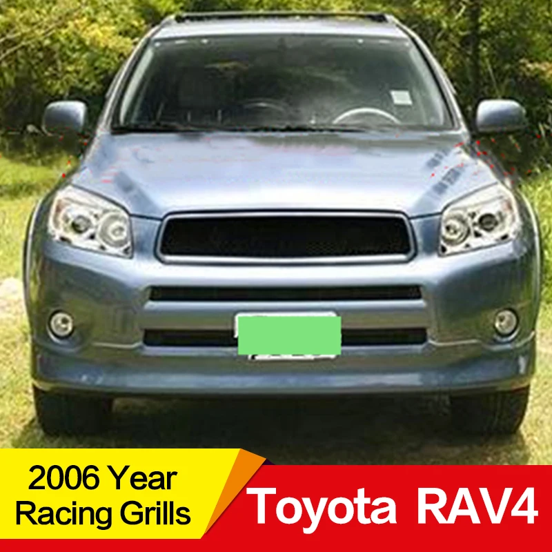 

Use for TOYOTA RAV4 racing grills 2006 Year rav-4 carbon fibre Refitt Front Center Racing Grille Cover Accessories no car logo