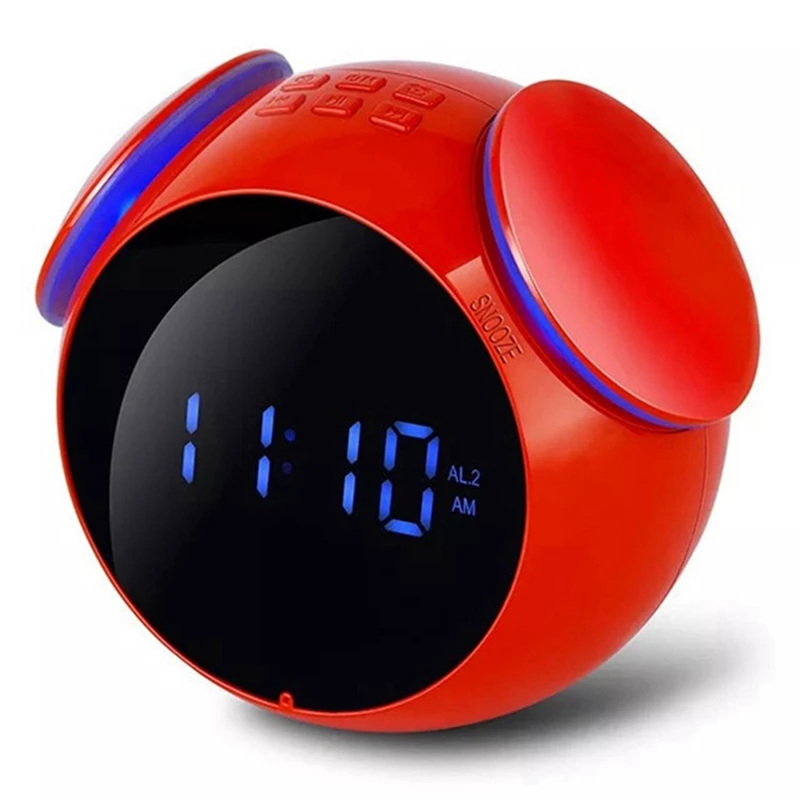 

Mini Bluetooth Audio Function Speakers 4.2 Protocol MP3 Cards Mirror Display Alarm Clock FM Radio Wireless Free Alarm Setting