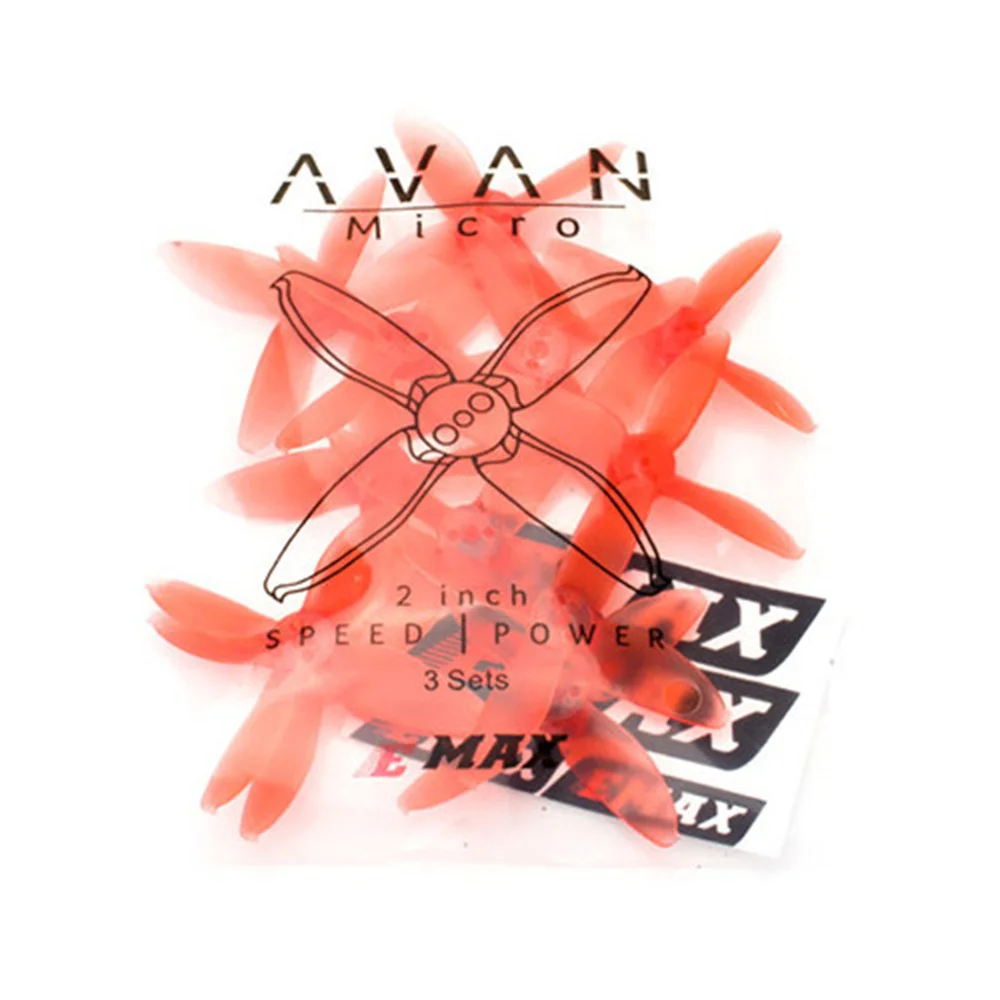 6 пар Emax AVAN Micro 2 дюйма CW CCW 4 лопасти пропеллер реквизит для 1106 4500-6500KV двигатель RC