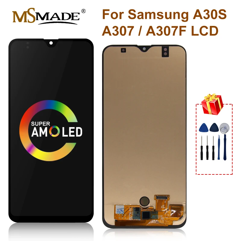 ЖК дисплей SUPER AMOLED для SAMSUNG GALAXY A30S A307H/DS A307F с сенсорным экраном и дигитайзером