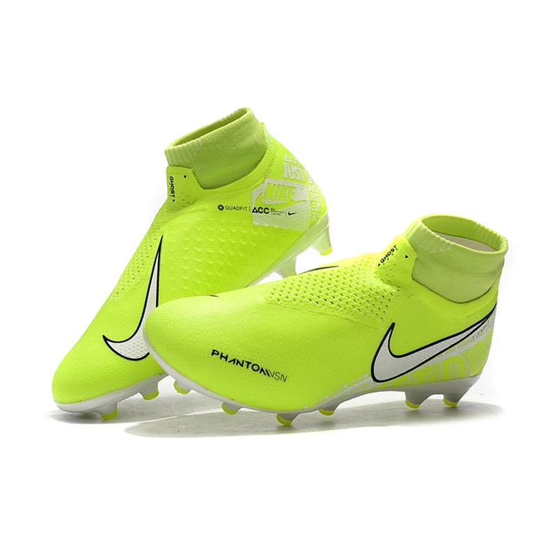 Футбольные Бутсы Nike Phantom VSN Shadow Elite DF AG 39-45, черные люкс белые бесшовные кроссовки, мужские футбольные бутсы Nike