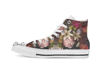 

Rikard Osterlund's Flowers Devoured Purity Custom Casual High Top lace-up Canvas shoes sneakers Drop shipping
