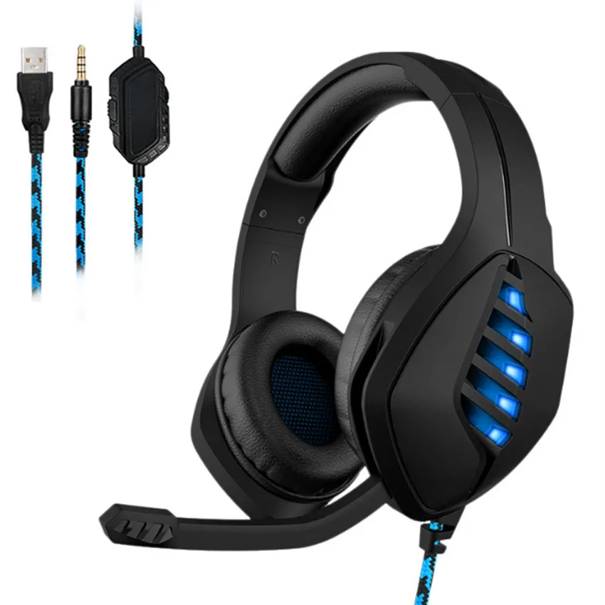 KINGSTAR J1 Wired Headphones Stereo Gaming Headset with Microphone LED Light for PS4 Gamer Computer Smartphone Tablet Laptop | Электроника