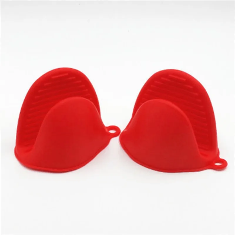 1 Pcs Silicone Kitchen Organizer Insulated Heat Pot Clips Microwave Oven Gloves Hot Plate Clip Anti-scald Thicken Kitchen Gloves