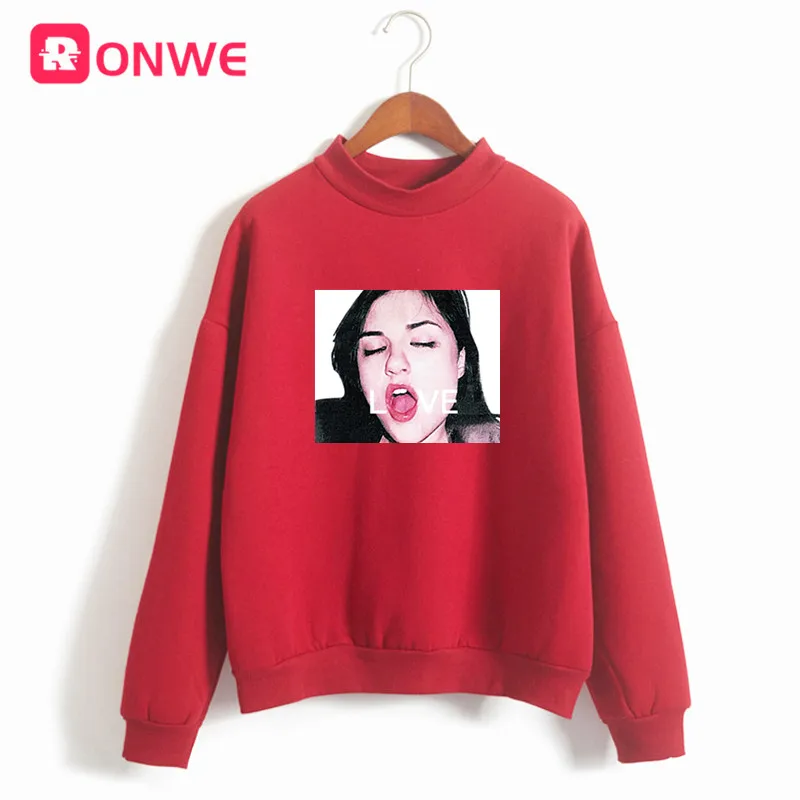 T139E-red Для женщин Love семпай Kawaii 90s Harajuku Ullzang мода толстовка Женская зимняя обувь флис Harajuku Толстовка Рождественский подарок - Цвет: T139E-red