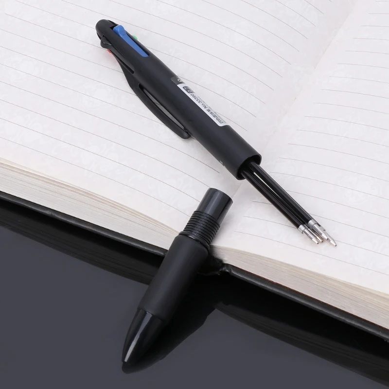 

Drop Ship&Wholesale Multicolor 4 in 1 Ballpoint Pen 0.7mm Red Green Blue Refill School Office Supply Sep.26