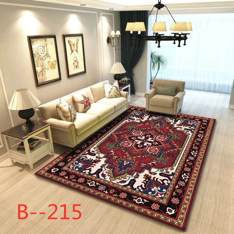 European Style Living Room Pad Jacquard Carpet Foyer Home Mat Door Mats Coffee Table Non-slip Carpet Customize