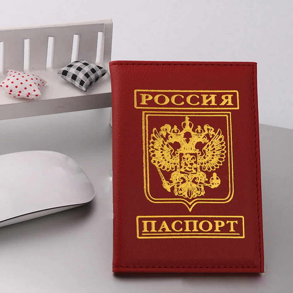 Женский мужской держатель для паспорта личи из искусственной кожи русская Мужская и Женская Обложка для паспорта держатель для кредитных карт барсетка зажим для билета