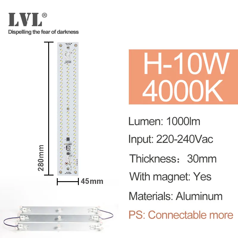 H-10W-4000K Светодиодный модуль светильник 220V 230V 240V 6W 10W 18W 25W 40W магнитное заменить лампы для проектора светильник ing источник для модернизации потолочный светильник - Цвет: H-10W-4000K