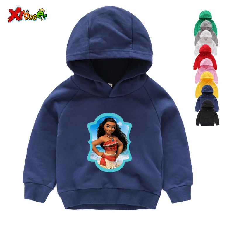 Лидер продаж дети мультфильм Moana Ocean Romance толстовка, комплект одежды со штанами, свитер Топы+ штаны комплекты одежды 2 предмета в комплекте одежда для малышей - Цвет: Kids Hoodies