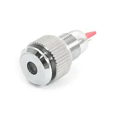 

24V 3A 8mm Thread Panel Mount 2 Pin Terminal Red LED Indicator Light Signal Lamp