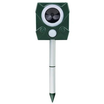 

Multifunctional Ultrasonic PIR Detection LED Flashing Outdoor Waterproof Animal Drives Anti Insect Pest Repeller Solar Powered