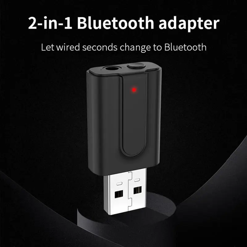 2 в 1 Bluetooth 5,0 аудио приемник передатчик 3,5 мм адаптер аудио компьютер мини ТВ гнездо Bluetooth беспроводной F0J1