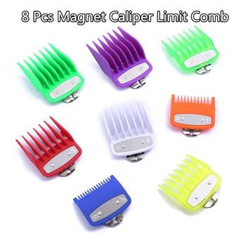 

8PCS Hair Clipper Limited Combs With Metal Guide Comb Sets With Box Clipper Cutting Tool Kit Barber Accessories G0618
